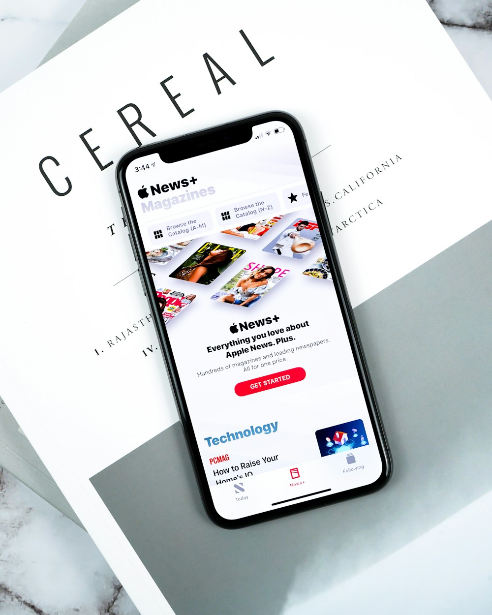 App para emagrecer aberto durante refeição