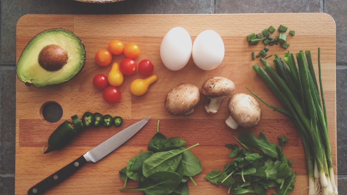 Ingredientes prontos para calcular calorias dos alimentos um a um
